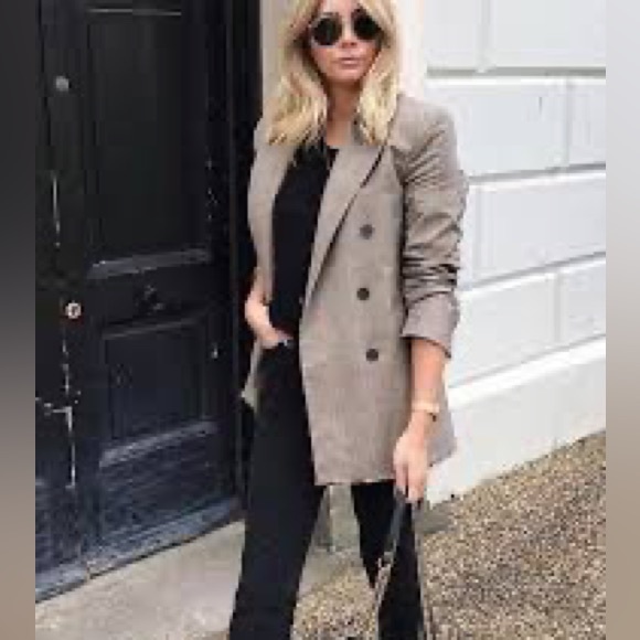 NWT By Together Blazer Oversized Plaid Double-Breasted Blazer Prince of Wales - Picture 11 of 12